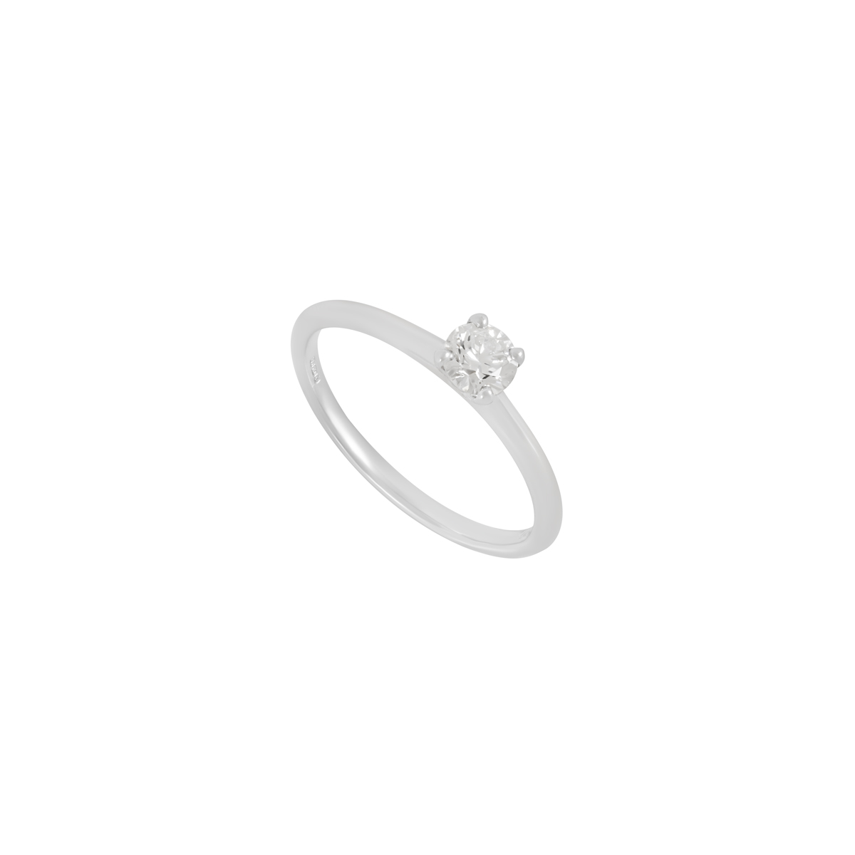 White Gold Round Brilliant Cut Diamond Ring 0.36ct H/SI1